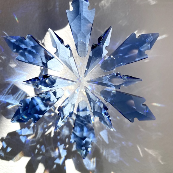 Crystal Snowflake Sun Catcher Christmas Tree Decor Czech Bohemia Crystal Gift - Picture 4 of 6
